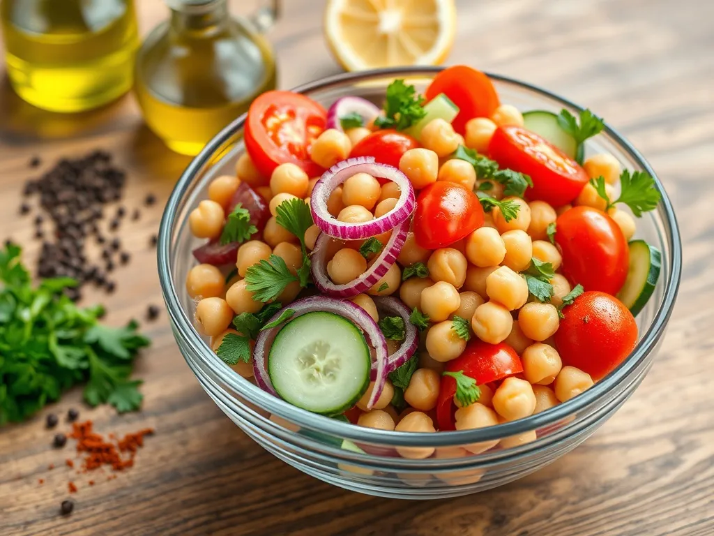 Dietetyczna sałatka z cieciorki konserwowej: przepis na zdrową przekąskę